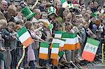 Défilé de la fête célébrations, Dublin, République d'Irlande de St. Patrick (Eire), Europe