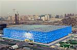 Der Water Cube National Aquatics Center Baden Arena und National Stadium in den Olympic Park, Peking, China, Asien