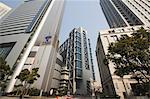 Shanghai Stock Exchange Building surrounded by skyscrapers in Pudong new area, Shanghai, China, Asia