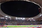 Inside the Birds Nest National Stadium during the 2008 Olympic Games, athletics competition, Beijing, China, Asia