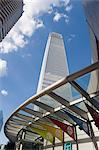 Construction de la Phase 3 du World Trade Center, à plus de 330 m Pékin haut bâtiment, CB Guomao, Beijing, Chine, Asie