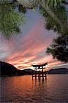 Torii Shrine Gate in the sea, UNESCO World Heritage, Miyajima Island, Hiroshima prefecture, Honshu, Japan, Asia