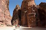 Camel ride in Petra, UNESCO World Heritage Site, Wadi Musa (Mousa), Jordan, Middle East