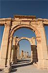 Arc monumental, archéologique des ruines, Palmyre, patrimoine mondial de l'UNESCO, la Syrie, Moyen-Orient