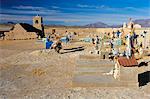 Church and graveyard, San Juan, Salar de Uyuni, Bolivia, South America