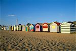 Cabanes de plage à la plage de Brighton, Melbourne, Victoria, Australie et Pacifique