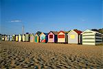 Cabanes de plage à la plage de Brighton, Melbourne, Victoria, Australie et Pacifique