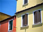 Houses, Burano Island, Venice, Veneto, Italy, Europe
