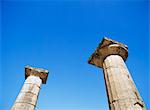 Spalten mit dem Tempel des Zeus in Olympia, Peloponnes, Griechenland, Europa