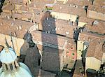 Shadow of the Asinelli tower, Bologna, Italy, Europe