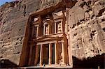 Le Trésor bâtiment (Al Khazneh), Petra, patrimoine mondial de l'UNESCO, Jordanie, Moyen-Orient