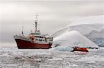 Antarctic Dream ship, Paradise Bay, Antarctic Peninsula, Antarctica, Polar Regions