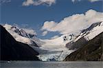 Garibaldi Glacier, Fjord de Garibaldi, Darwin, le Parc National Tierra del Fuego, Patagonie, au Chili, en Amérique du Sud