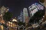 Statue Square, Old Supreme Court Building in front of the Bank of China Tower, Cheung Kong Centre and Sin Hua Bank, Central district, Hong Kong, China, Asia