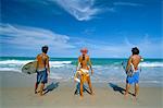 Surfers, Praia do Amor, Pipa, Natal, Rio Grande do Norte state, Brazil, South America