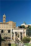 Forum romain, patrimoine mondial UNESCO, Rome, Lazio, Italie, Europe