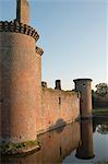 Forteresse médiévale, les ruines du château de Caerlaverock, Dumfries and Galloway, Ecosse, Royaume-Uni, Europe