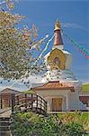 Le Stupa de Peace Garden, monastère de Samye Kagyu Ling et Centre tibétain, Eskdalemuir, Dumfries et Galloway, Ecosse, Royaume-Uni, Europe