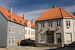 Wooden houses in the old town, Trondheim, Norway, Scandinavia, Europe