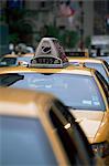 Taxi stand, Manhattan, New York, New York State, United States of America, North America