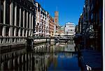 Canal in the Altstadt (Old Town), Hamburg, Germany, Europe