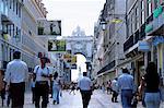 Rua Augusta, la principale rue commerçante, Lisbonne, Portugal, Europe