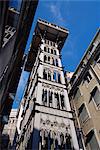 Santa Justa elevator, by Gustave Eiffel, Lisbon, Portugal, Europe