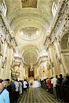 Baroque style interior, St. Peter and Paul church, Vilnius, Lithuania, Baltic States, Europe