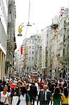 Istiklal Caddesi, principale rue commerçante de Istanbul Beyoglu trimestre, Istanbul, Turquie, Europe