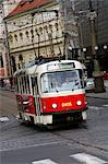Tram, Prague, République tchèque, Europe
