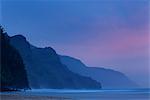 Côte de Na Pali de plage de Ke, sur l'île de Kauai, Hawaii, îles Hawaï, États-Unis d'Amérique, du Pacifique, en Amérique du Nord