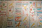 Detail aus den Texten, Grab von Rechmire, Westjordanland, Theben, UNESCO Weltkulturerbe, Ägypten, Nordafrika, Afrika