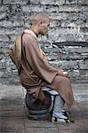 Monk, Dali Old Town, Yunnan Province, China, Asia