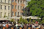 Café de rue, la place Doma, Riga, Lettonie, pays baltes, Europe