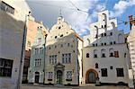 Architecture of the Old Town (the Three Brothers), Riga, Latvia, Baltic States, Europe