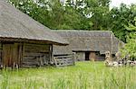 Traditional Lithuanian farmsteads from the Zemaitija region, Lithuanian Open Air Museum, Rumsiskes, near Kaunas, Lithuania, Baltic States, Europe