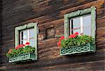Boîte de fenêtre typique, vallée de l'Ötztal, Tyrol, Autriche, Europe