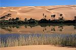 Oum el Ma Lake, Mandara Tal, Wüste Südwesten, Libyen, Nordafrika, Afrika