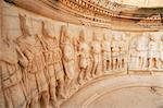 Hohe Reliefs, The Theatre, Sabrata (Sabratha), UNESCO Weltkulturerbe, Tripolitanien, Libyen, Nordafrika, Afrika
