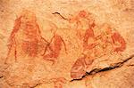 Rock paintings, Uan Amil, Akakus, Southwest desert, Libya, North Africa, Africa