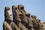 Ahu Tongariki, UNESCO World Heritage Site, Easter Island (Rapa Nui), Chile, South America