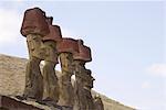 Ahu Nau Nau, Anakena Beach, UNESCO World Heritagge Site, Easter Island (Rapa Nui), Chile, South America