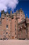 Glamis Castle, childhood home of the late Queen Elizabeth the Queen Mother, Glamis, Angus, Scotland, United Kingdom, Europe