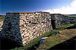 Le blockhaus de l'entrée, Clickhimin broch (tour), Lerwick, continentale, les îles Shetland, Ecosse, Royaume-Uni, Europe