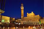 Palazzo Pubblico, Piazza del Campo, Sienne, UNESCO World Heritage Site, Toscane, Italie, Europe
