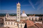 Le Duomo, datant entre les XIIe et XIVe siècles, patrimoine mondial UNESCO, Sienne, Toscane, Italie, Europe