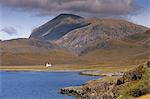 Camasunary Bay and cottage, Loch Scavaig, near Elgol, Isle of Skye, Inner Hebrides, Scotland, United Kingdom, Europe