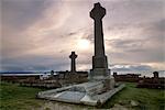 Monument à Flora MacDonald la jeune héroïne qui a aidé à Bonnie Prince Charlie échapper à l'anglais en 1746, cimetière de Kilmuir, Trotternish, Isle of Skye, Hébrides intérieures en Écosse, Royaume-Uni, Europe