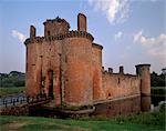 Château de Caerlaverock datant du XIIIe siècle, près de Dumfries, Dumfries and Galloway, Ecosse, Royaume-Uni, Europe