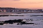 Stonehaven, au coucher du soleil, dans l'Aberdeenshire, en Écosse, Royaume-Uni, Europe